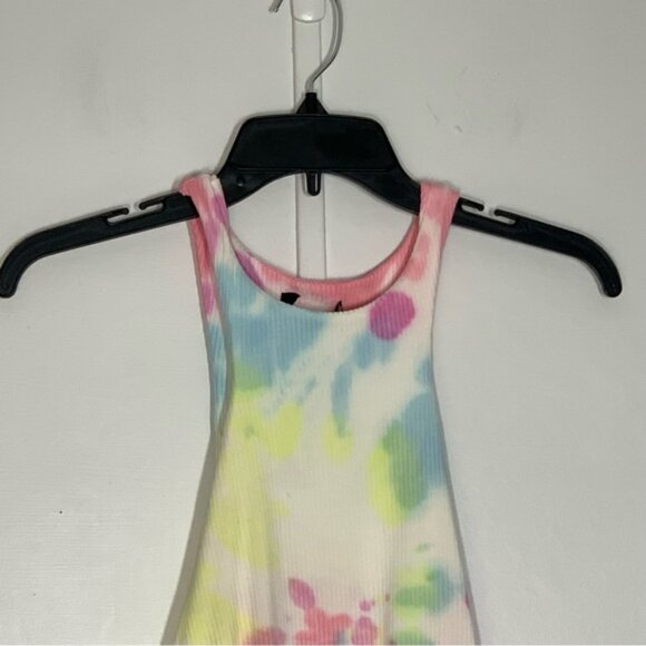 Afrm Tie-Dye Side Ruching Ribbed Racerback Tank Top - Picture 5 of 11